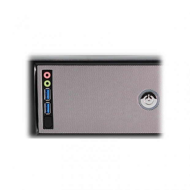7301 12L mATX Slim Desktop PC Case with Mesh Front Panel Design