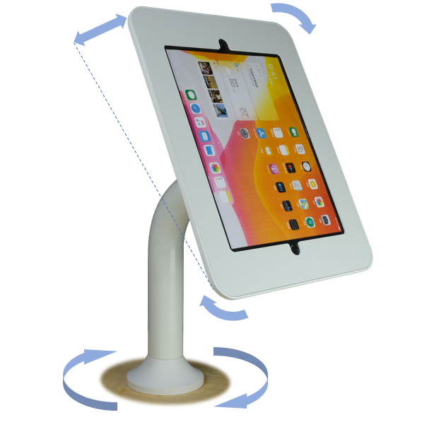 Slim Tablet Desk Rotating Stand with Swivel and tilt function
