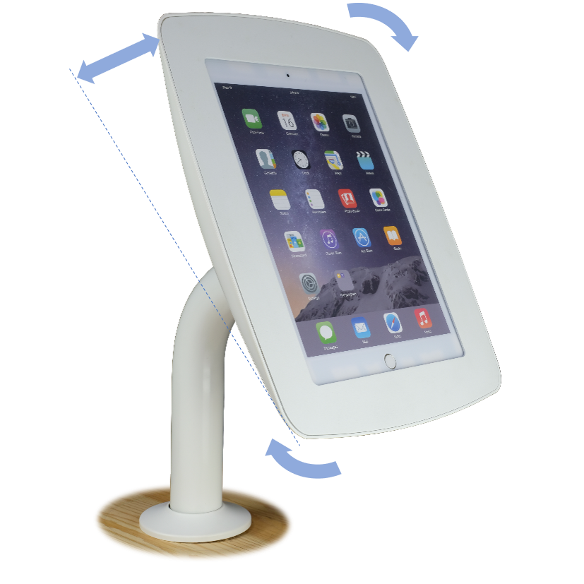 Swivel and tilt iPad desk stand