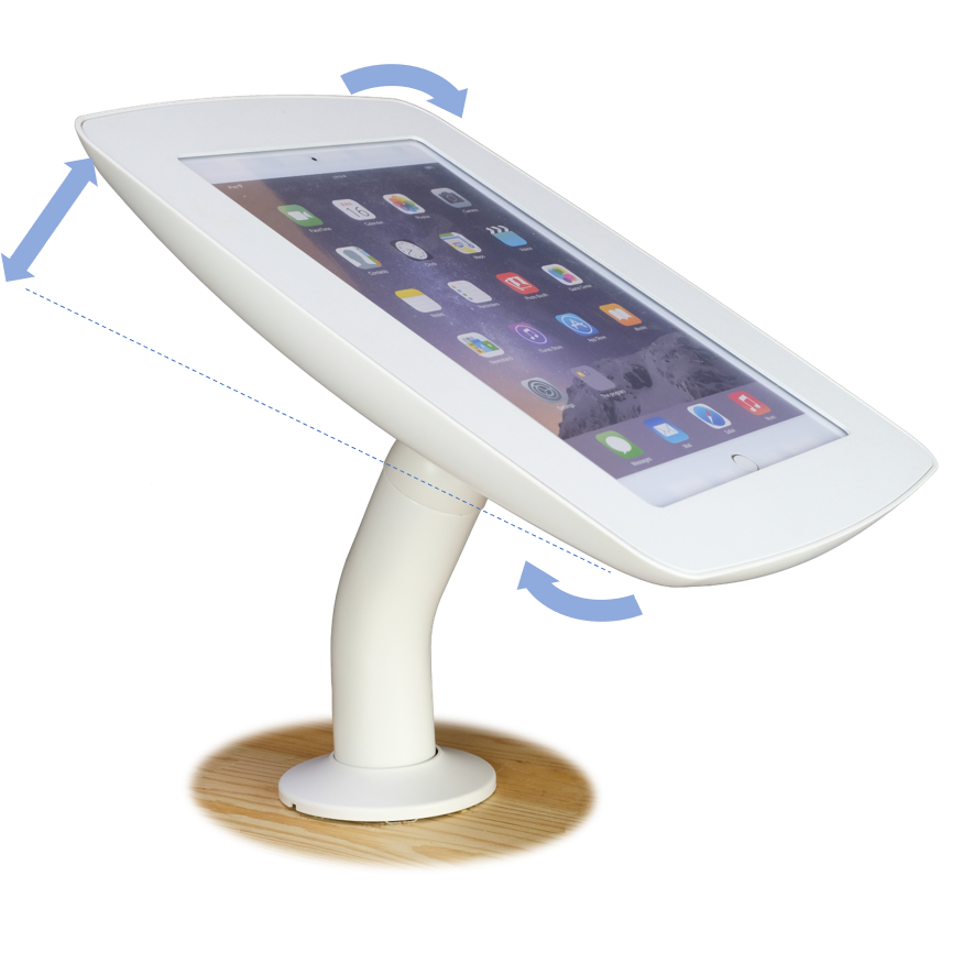 可旋轉和傾斜的 iPad 桌面支架