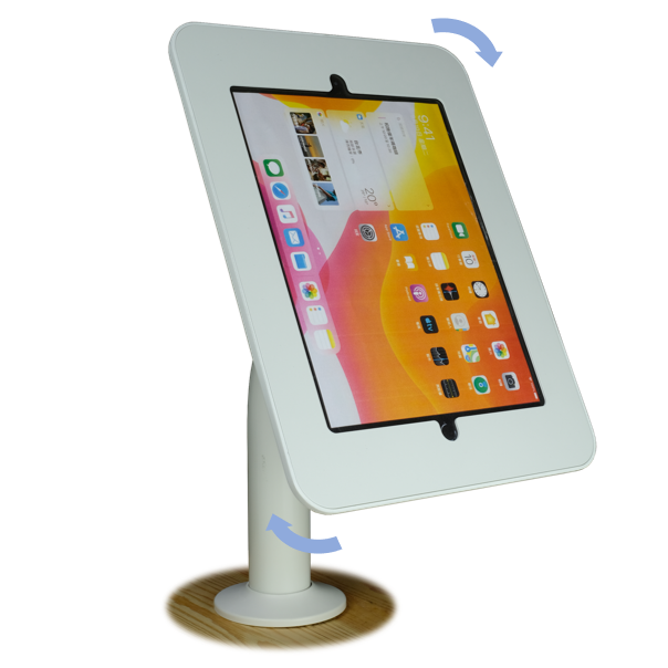 Slim tablet desk stand with swivel function